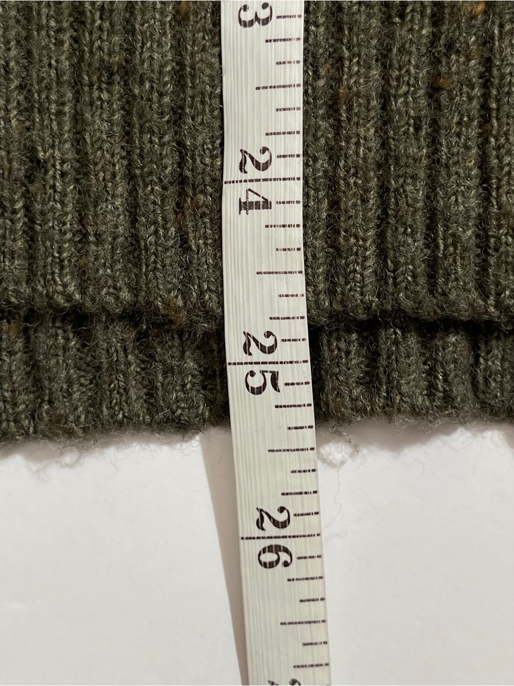 Madewell Olive Green Wool Blend V-Neck Tunic Sweater Small Cozy Preppy - Picture 3 of 7